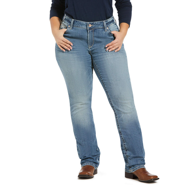 R.E.A.L. Mid Rise Stretch Whitney Stackable Straight Leg Jean