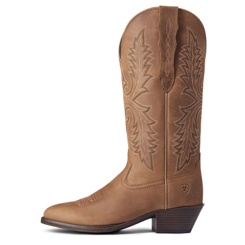heritage elastic wide calf western boot