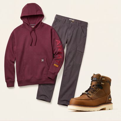 Men's Construction Work Boot & Clothing Kit