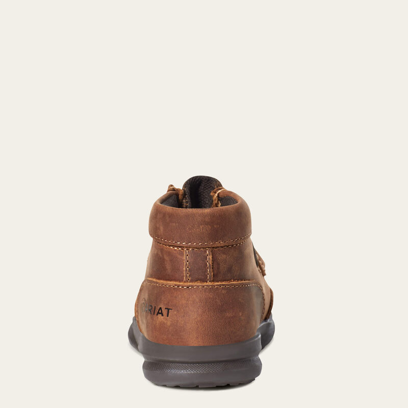 ARIAT Lil Stompers Heath Casual Shoes For Toddler Boys - Brown Moc Toe Chukka Boots A443000302