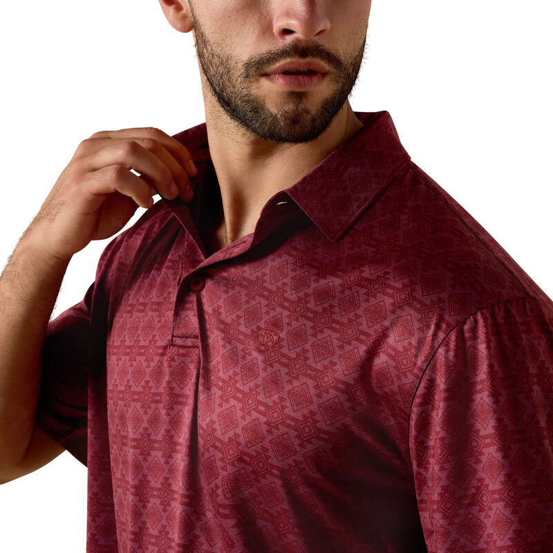 All Over Print Heathered Classic Fit Polo 01