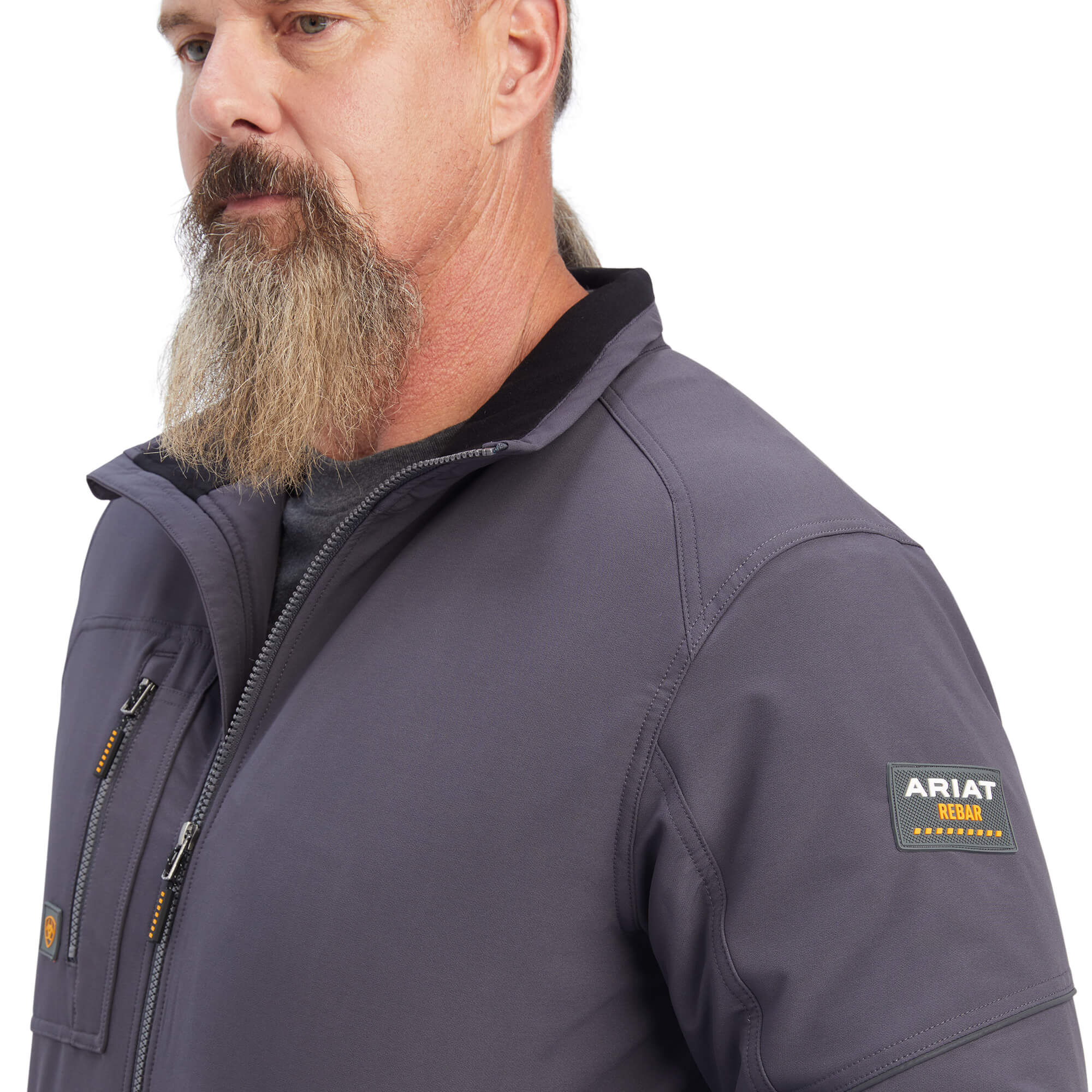 Men's Rebar DriTEK DuraStretch Insulated Jacket in Periscope Grey, Size:  Large_Tall by Ariat