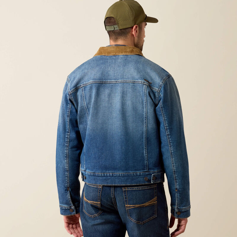 Flannel Lined Trucker Jacket Back