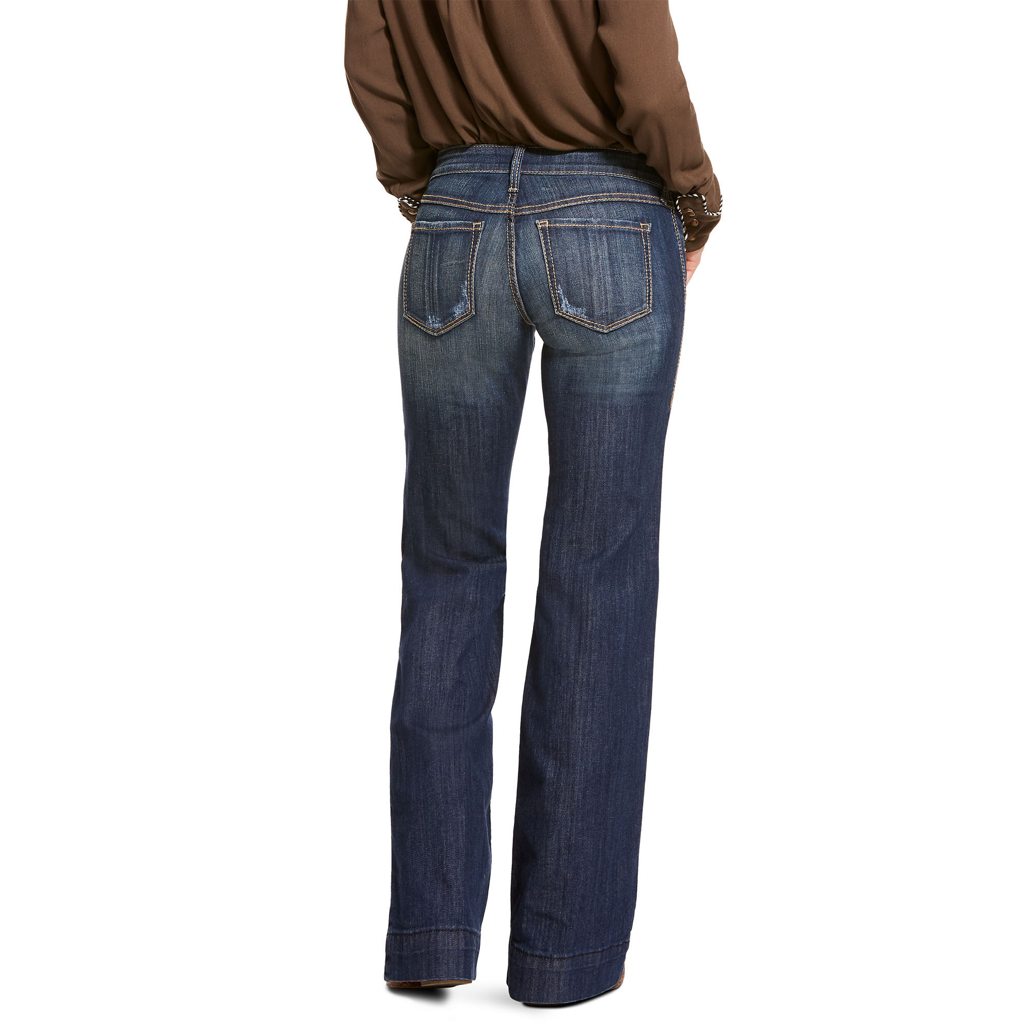 Trouser Mid Rise Stretch Lucy Wide Leg 