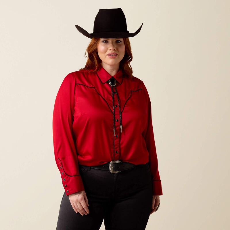 Audrey Western Snap Shirt Front Plus