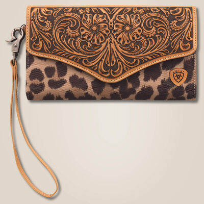 Leopard clutch wallet