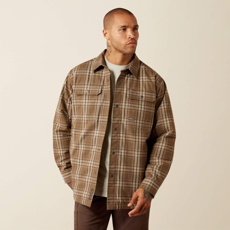 Rebar Flannel Insulated Shirt Jacket Front