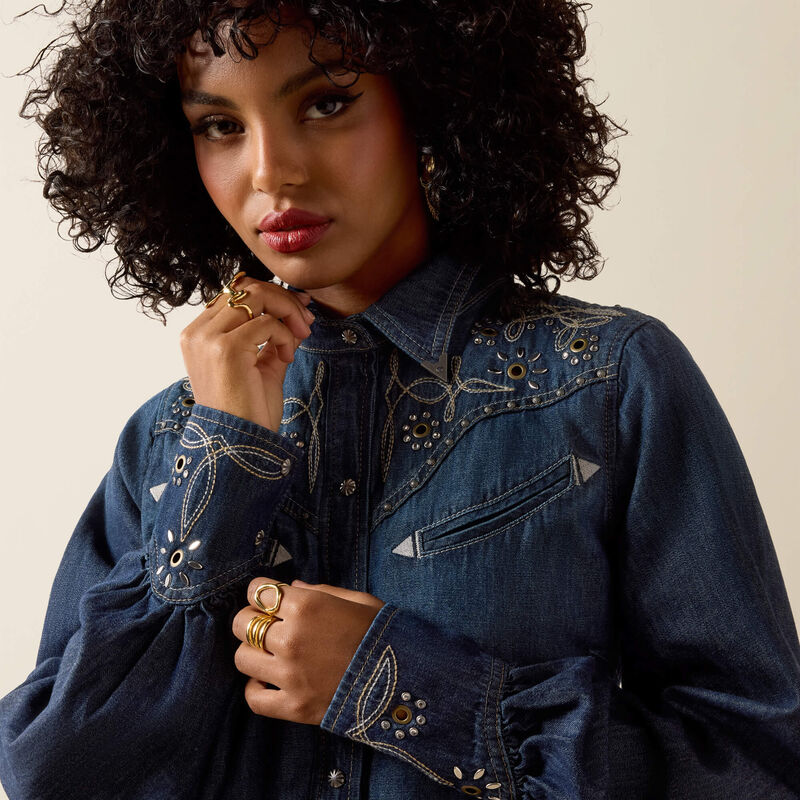 Embellished Blouson Shirt 01