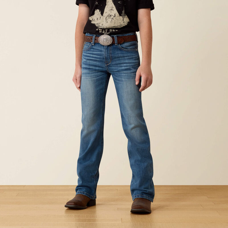 B4 Relaxed Huck Boot Cut Jeans Front