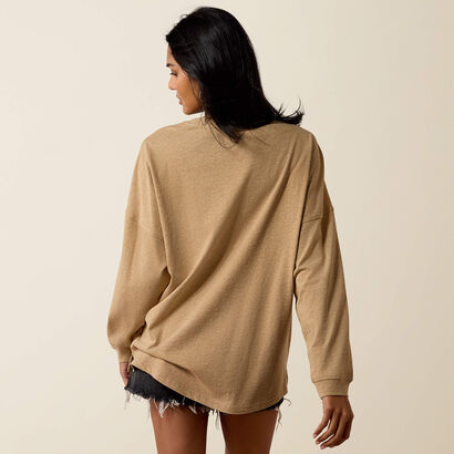 Canvas Oversized Long Sleeve T-Shirt Back