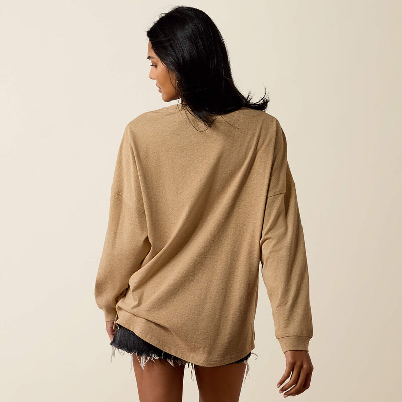 Canvas Oversized Long Sleeve T-Shirt Back