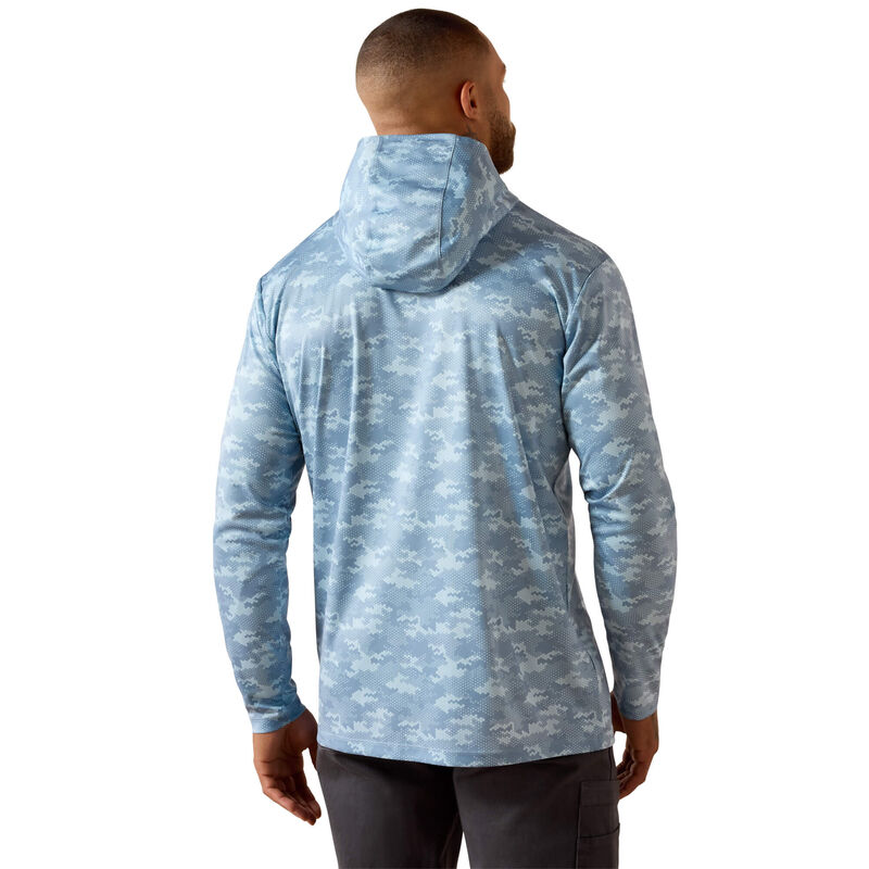 Rebar Sunblocker Printed Craft Hooded Long Sleeve T-Shirt Back
