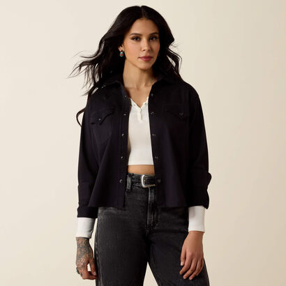 Midnight Western Snap Shirt Front