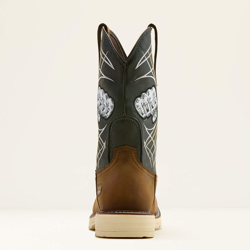 Activator Live Free Wide Square Toe Work Boot Heel
