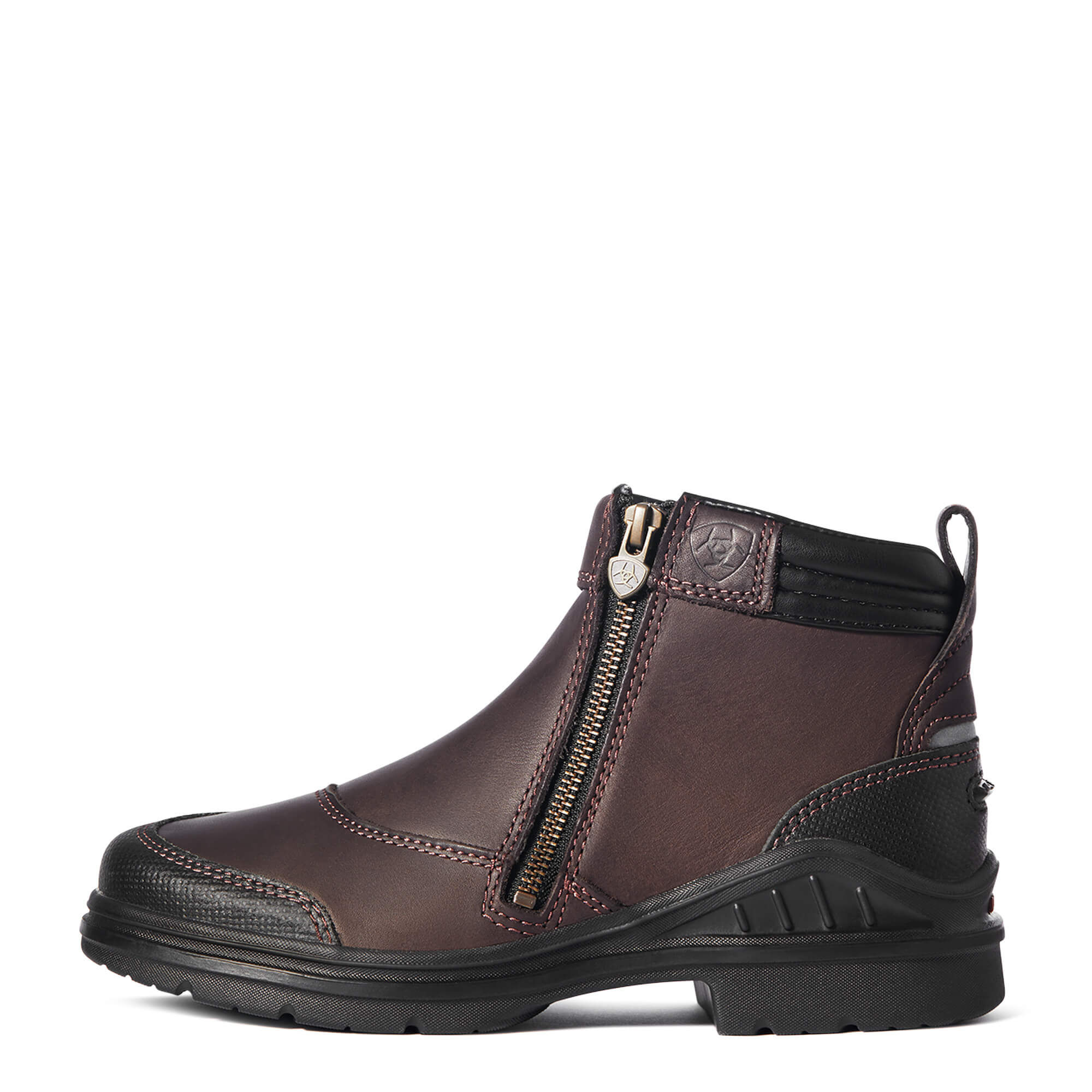 Ariat Barnyard Womens Side Zip Boots Adults UK6.5 Dark Brown 