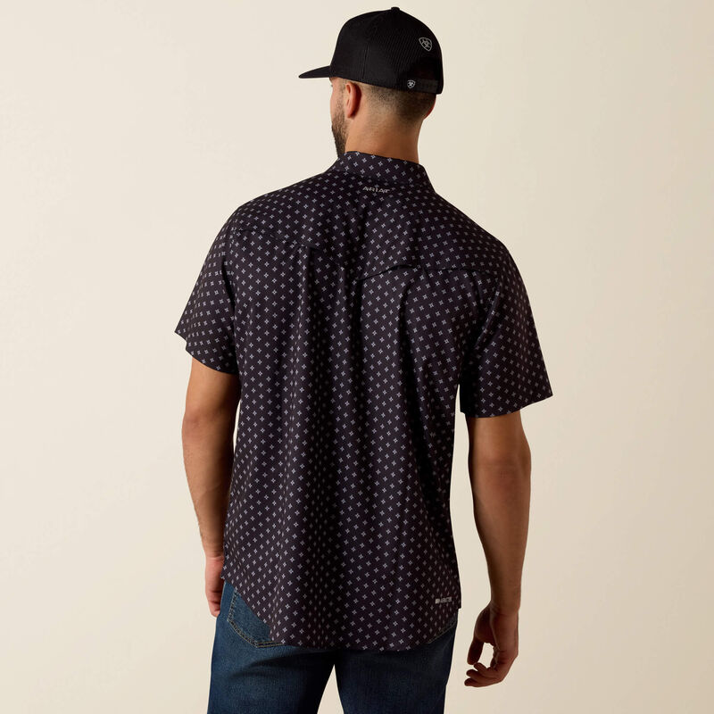 Printed VentTEK Western Fitted Snap Shirt Back