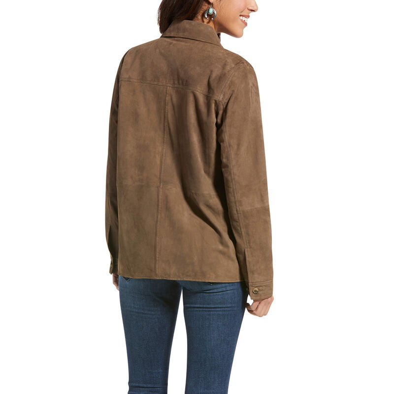 Leather Suede Shirt Jacket