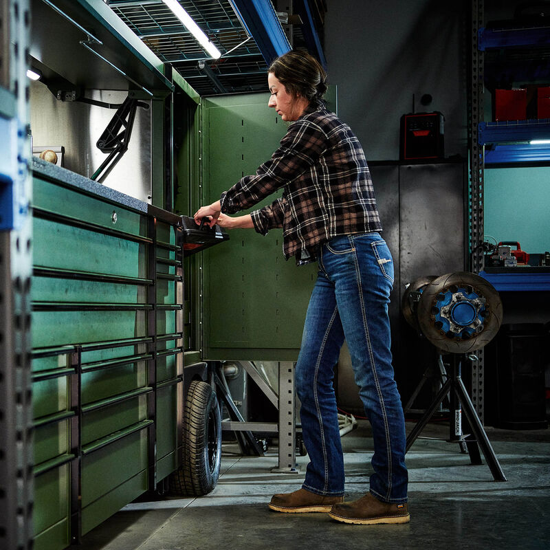 Rebar High Rise Riveter DuraStretch Straight Leg Jeans Lifestyle