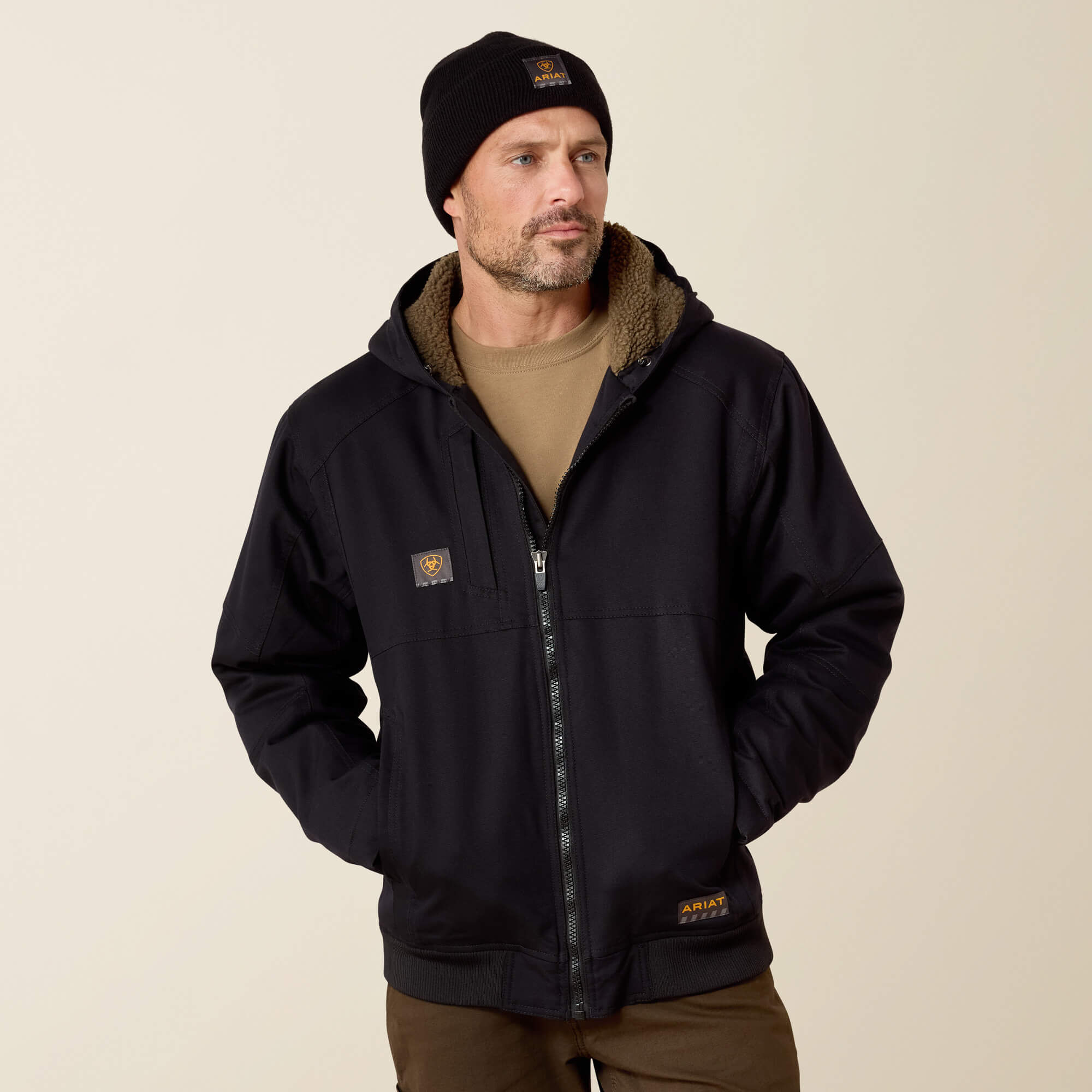 ARIAT Giacca isolante uomo Rebar Duracanvas, Fudge, X-Small