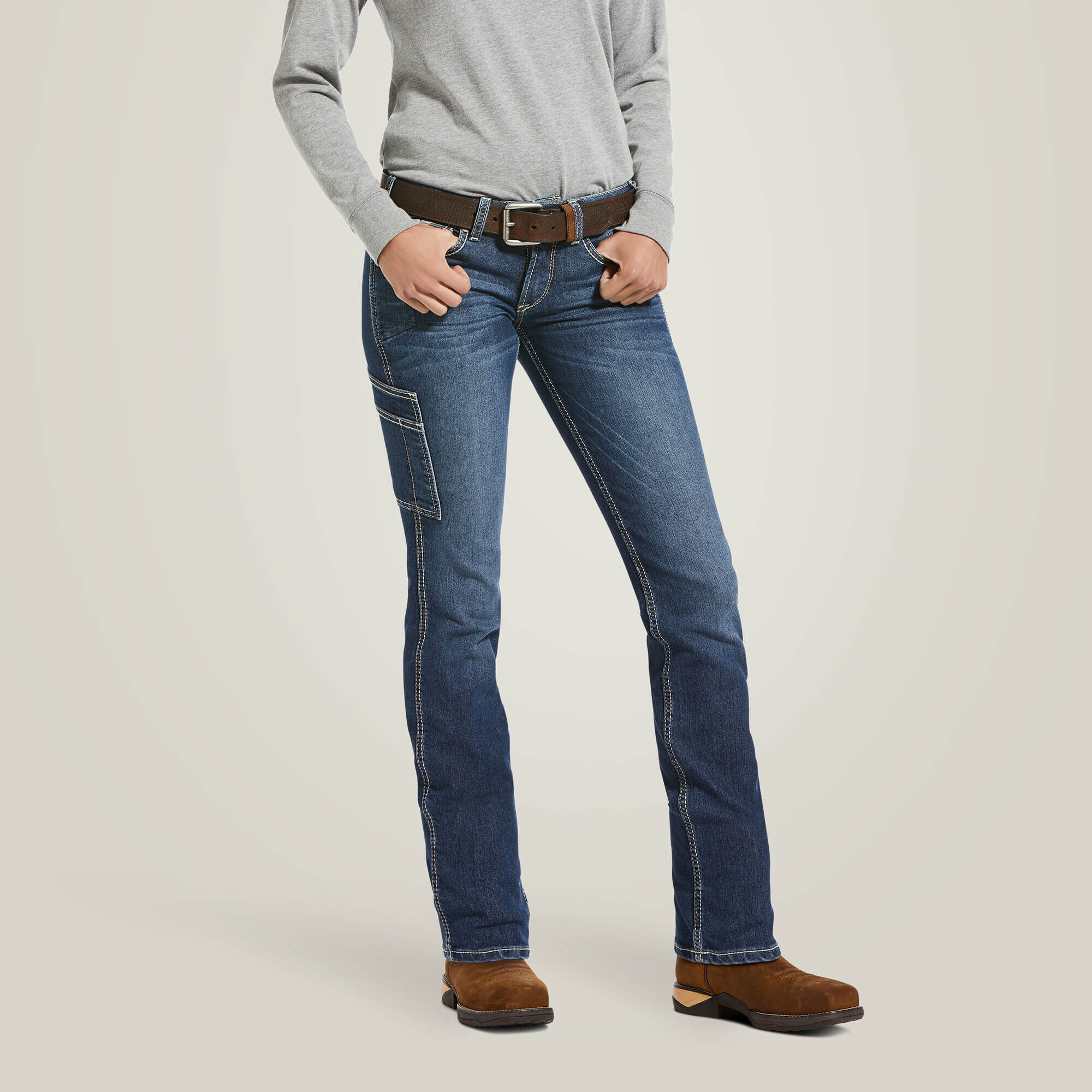REBAR DURASTR RIVETER STKBL STRAIGHT JEAN-Ariat