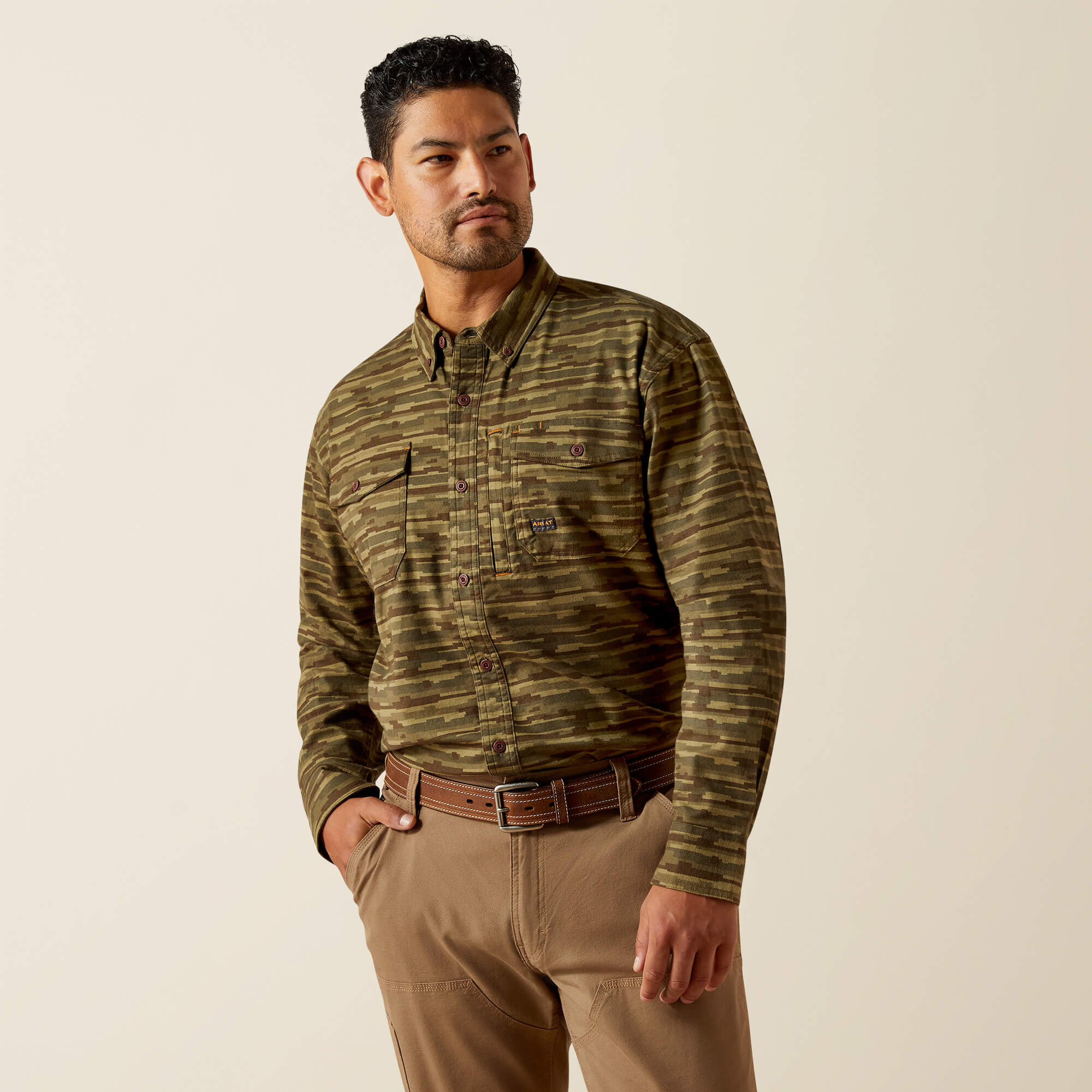 RBR FLANNEL DURASTRETCH LS WRK SHRT-Ariat