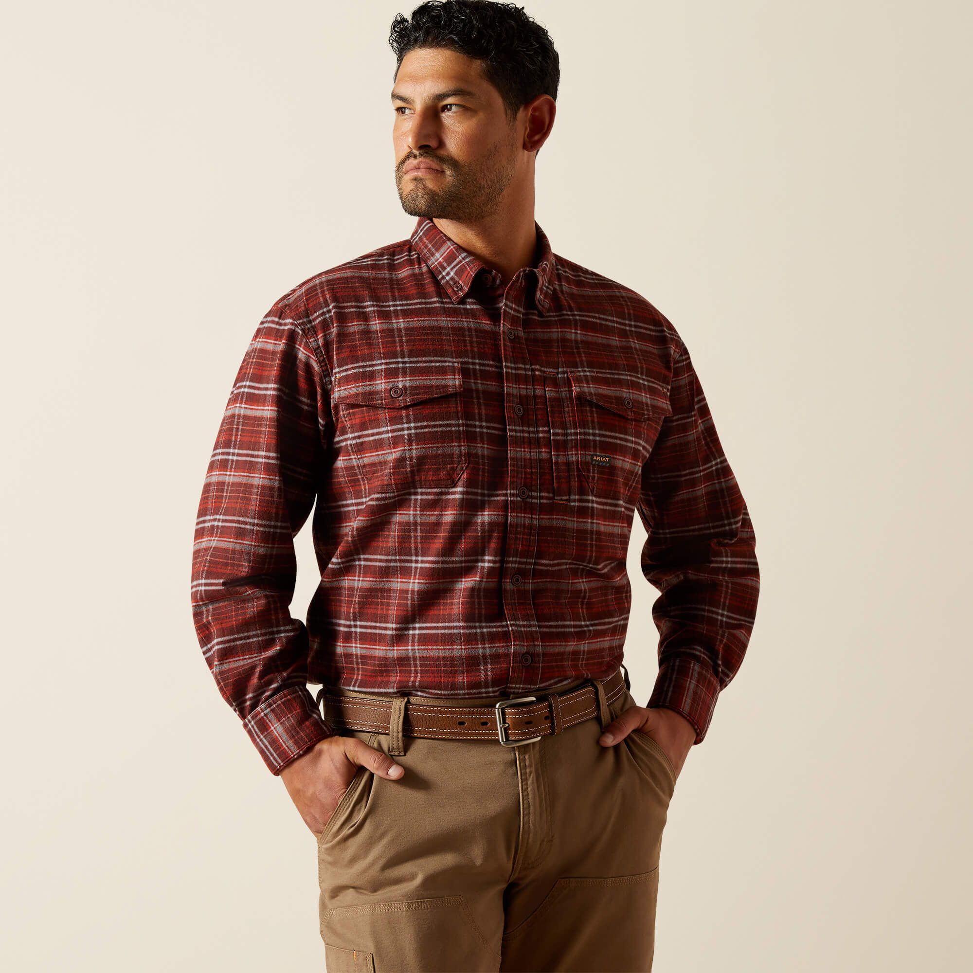 RBR FLANNEL DURASTRETCH LS WRK SHRT-Ariat