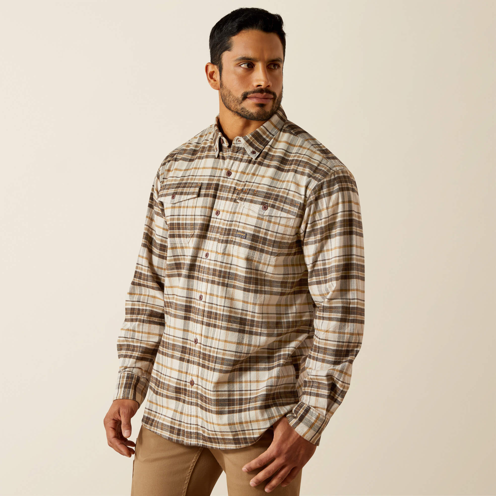 RBR FLANNEL DURASTRETCH LS WRK SHRT-Ariat