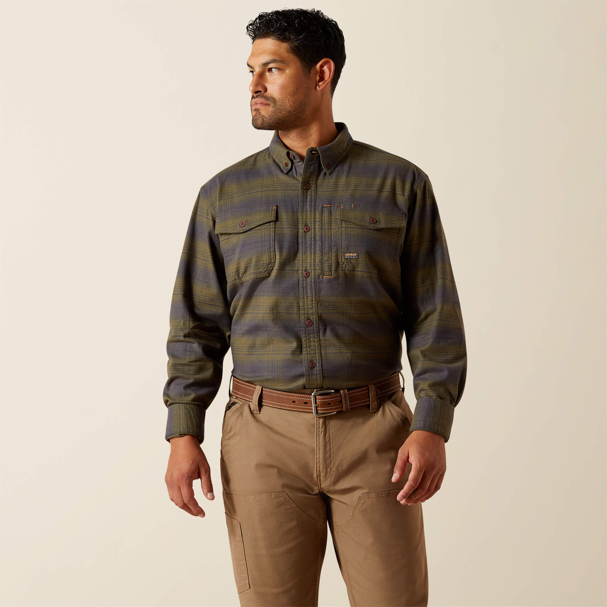 RBR FLANNEL DURASTRETCH LS WRK SHRT-Ariat
