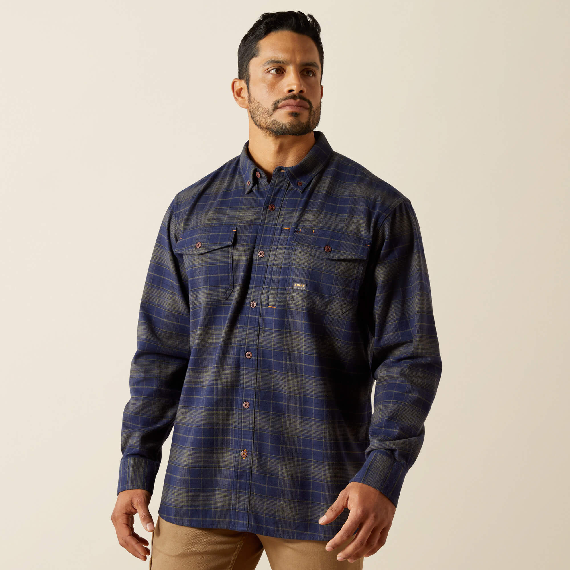 RBR FLANNEL DURASTRETCH LS WRK SHRT-Ariat