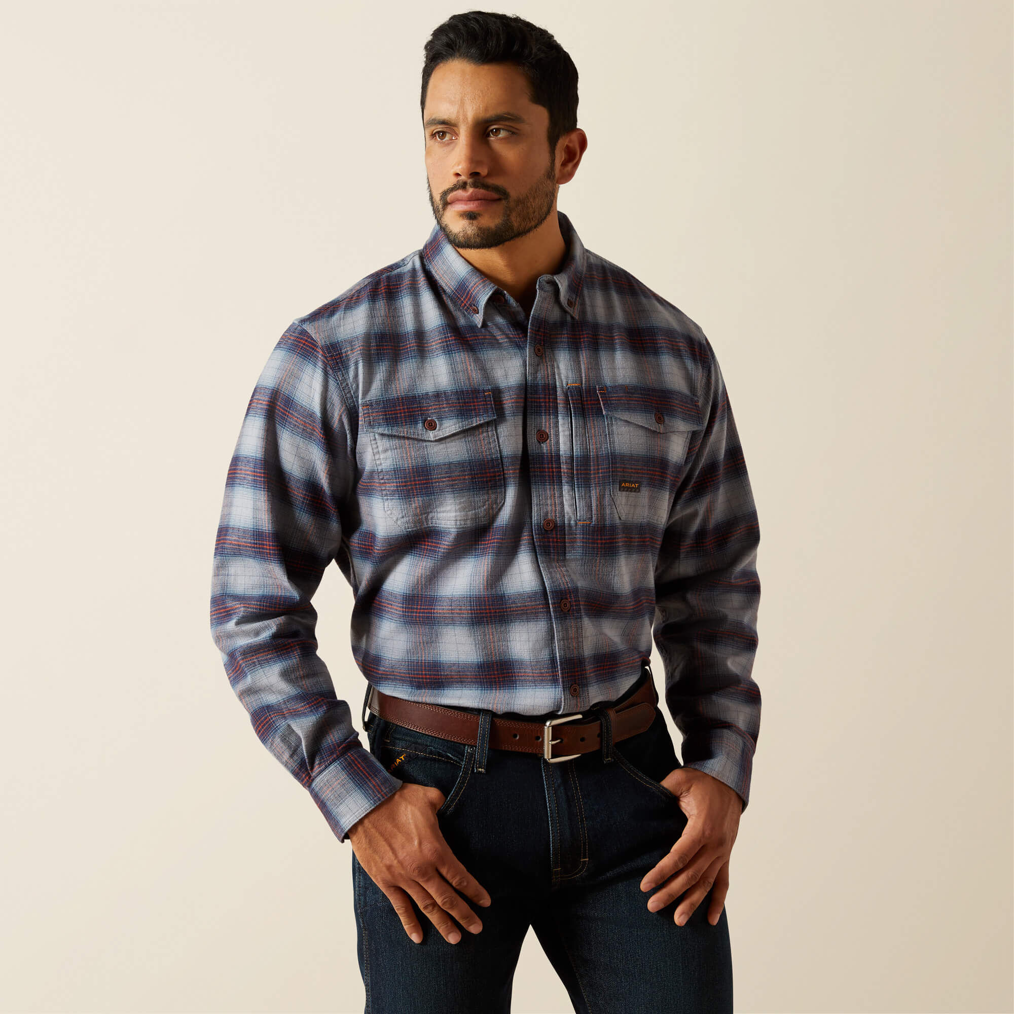 RBR FLANNEL DURASTRETCH LS WRK SHRT-Ariat