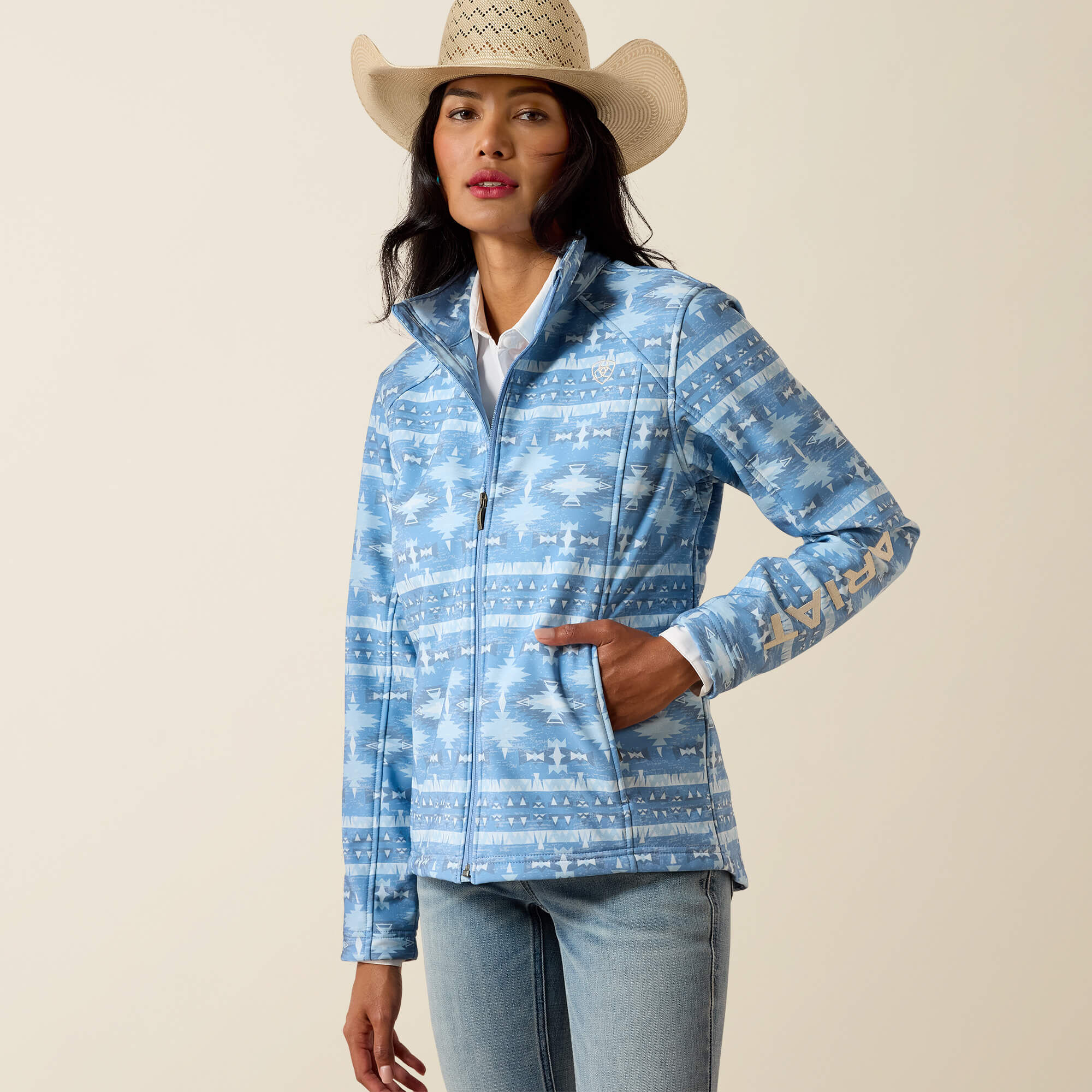 ARIAT LOGO SOFTSHELL PRINT JKT-Ariat