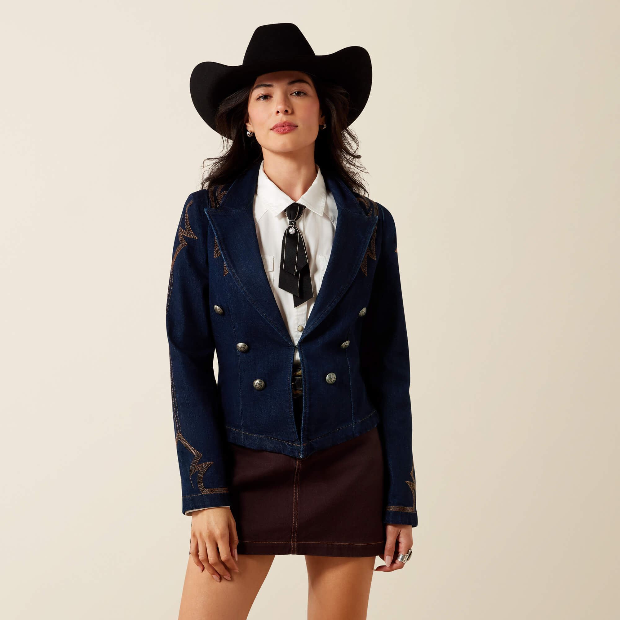 LUX DENIM BLZR RINSE-Ariat