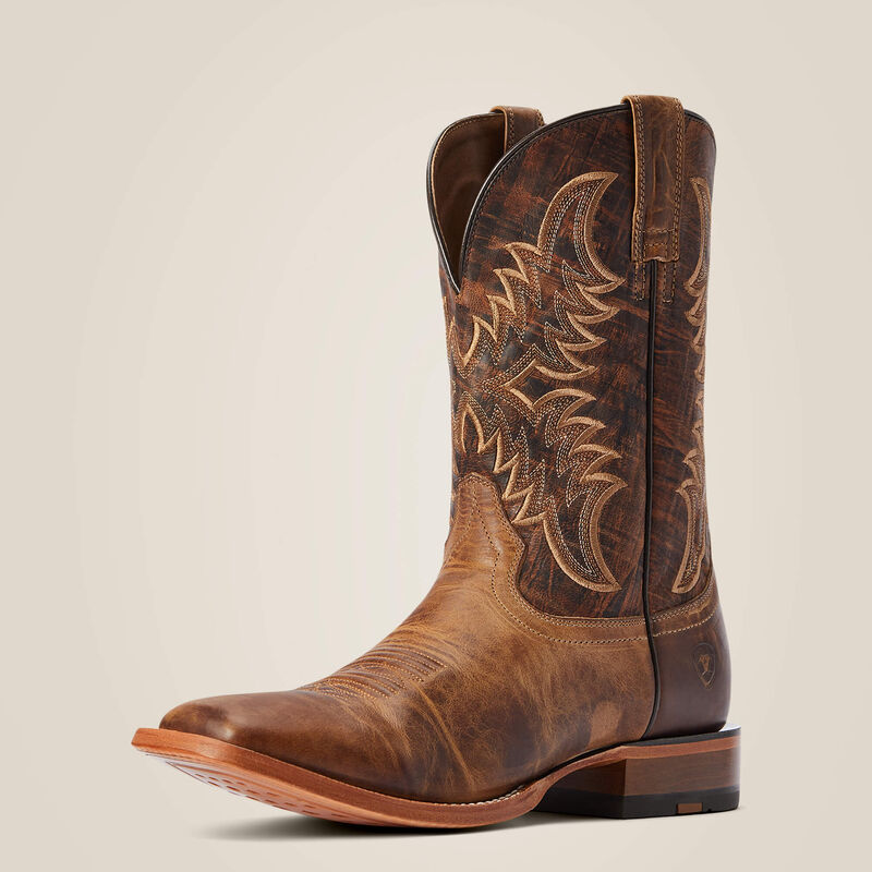 Men's Point Ryder Western Boots in Dry Creek Tan Leather, Size: 7.5 D /  Medium by Ariat