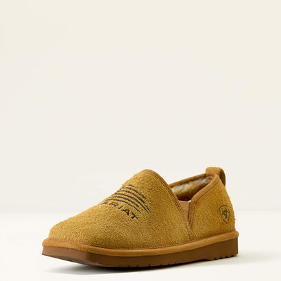 Rough Out Lasso Square Toe Slipper 3-4 Front