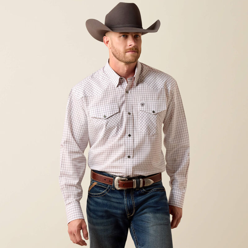 Wrinkle Free Draco Classic Fit Snap Shirt Front