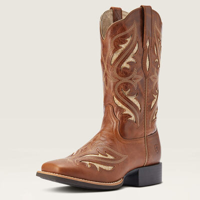 J's.o.l.e Cowboy Boots Woman Cowgirl Boots Botte Cowboy Femme Square Toe  Wide Mid Calf Brown US Size 6 : : Clothing, Shoes & Accessories