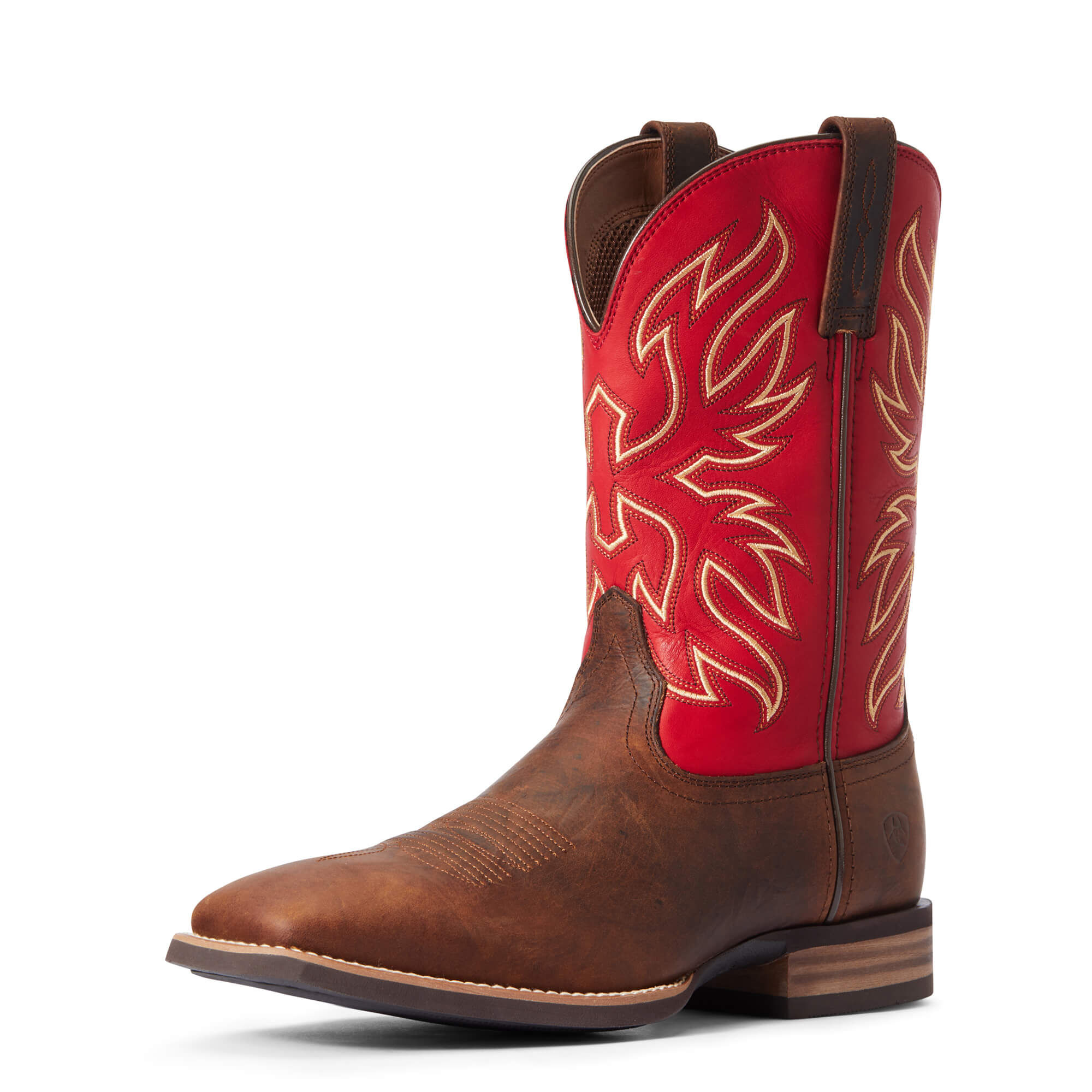 red ariat cowboy boots