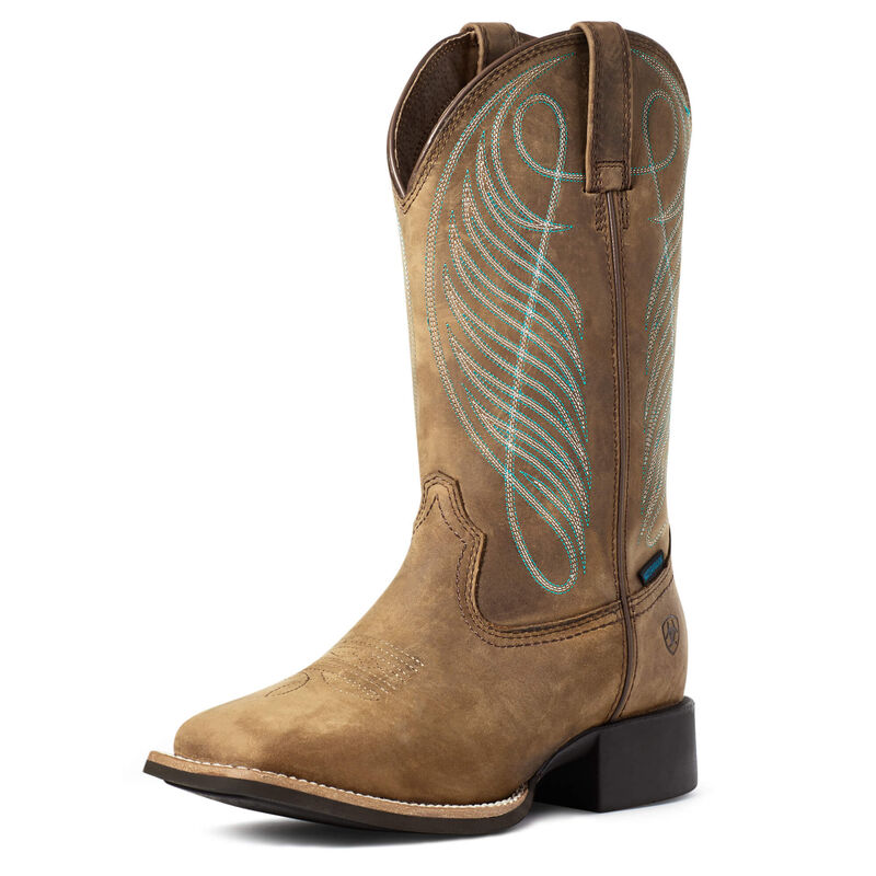 Ariat Women's Round Up Wide Square Toe Waterproof Western Boots