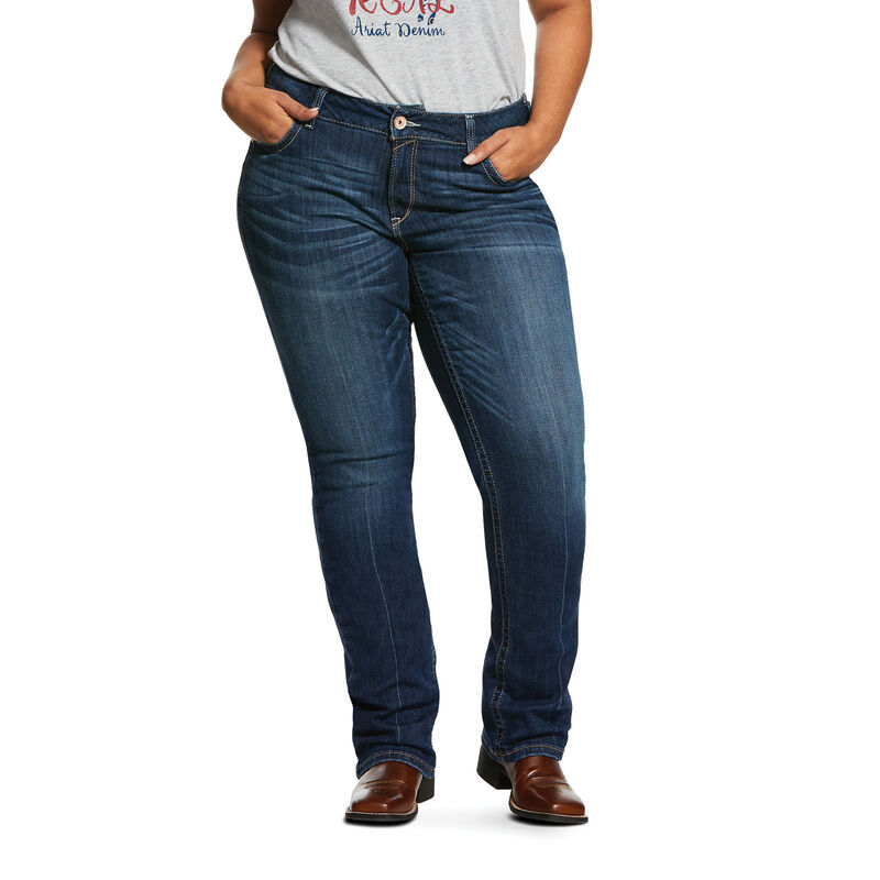 R.E.A.L. Mid Rise Stretch Rookie Stackable Straight Leg Jean