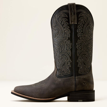 Arrowrock Wide Square Toe Cowboy Boot Side