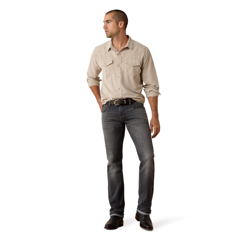 Retro Handorf Corduroy Fitted Snap Shirt Full