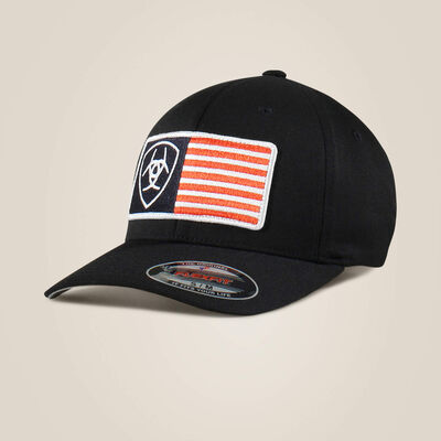 Usa flag patch shield cap