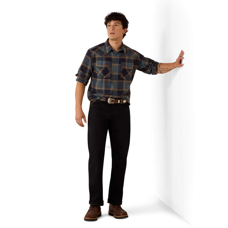 Retro Harbert Fitted Snap Shirt Full