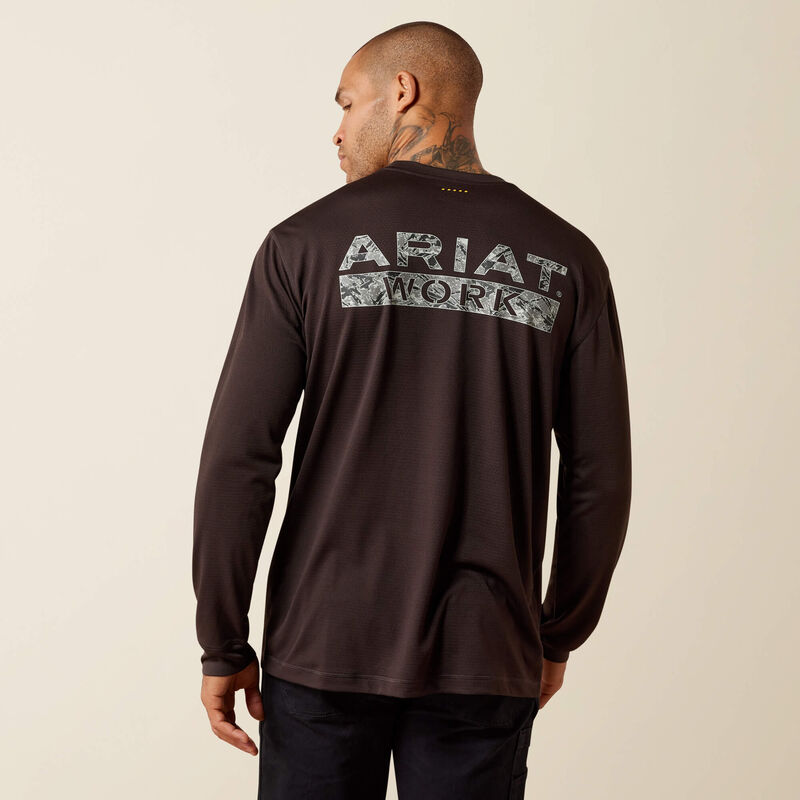 Rebar Heat Fighter Logo Long Sleeve T-Shirt Front
