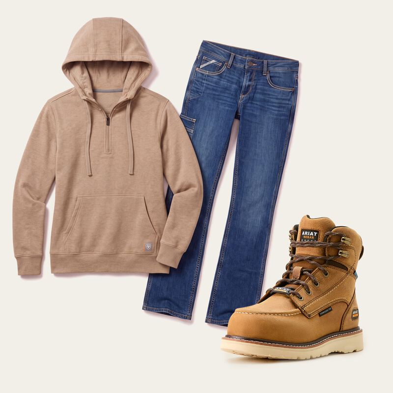 Women's Construction Work Boot & Clothing Kit