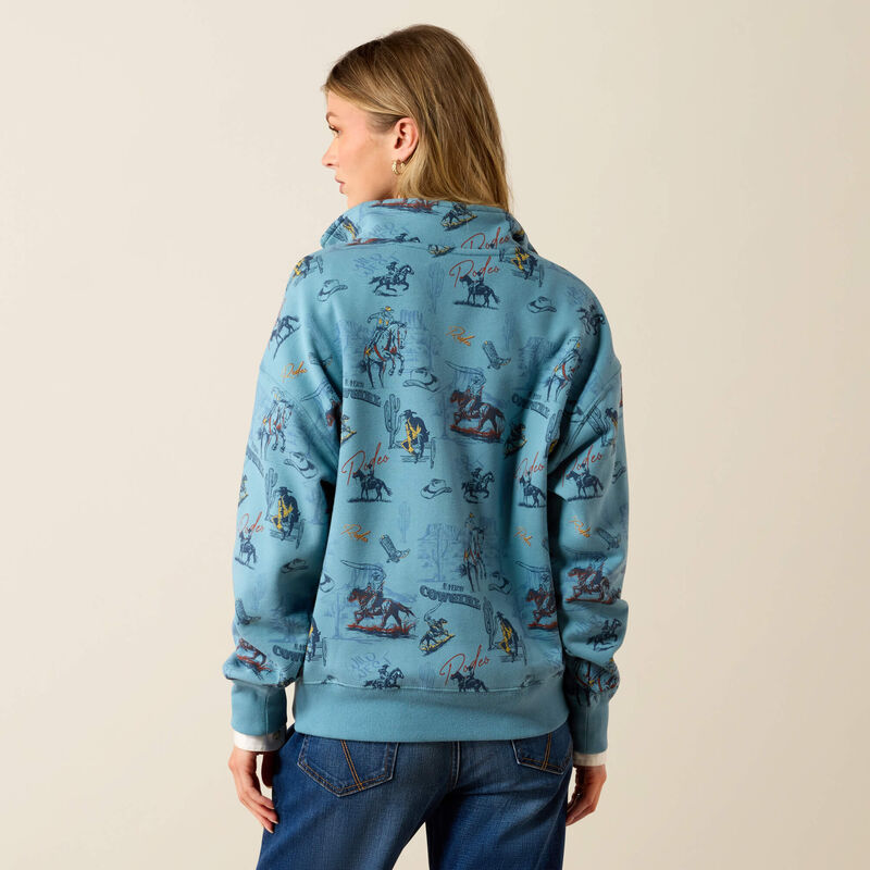 Painted 1/2 Zip Sweatshirt Back