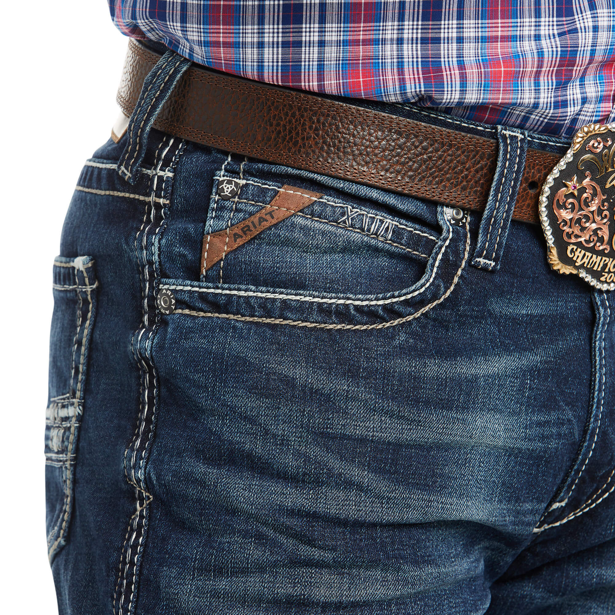 Ariat Men's Turnout M4 Low Rise Stretch Adkins Boot Cut Jeans