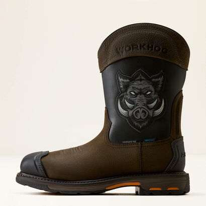 WorkHog Full Boar Waterproof Wide Square Toe Composite Toe Work Boot Side
