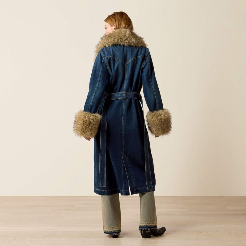 Denim Trench Coat Back