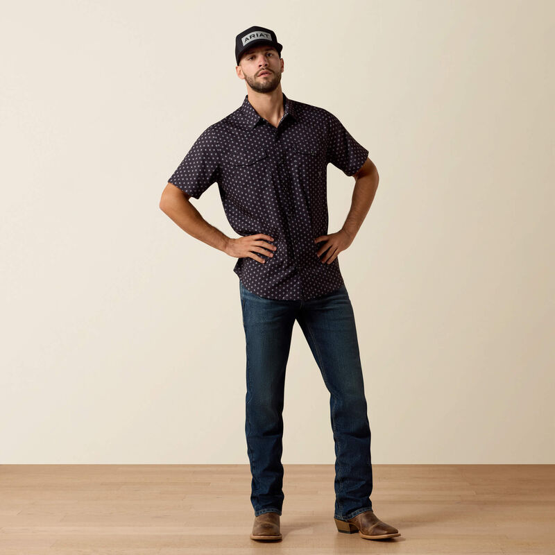 Printed VentTEK Western Fitted Snap Shirt Full